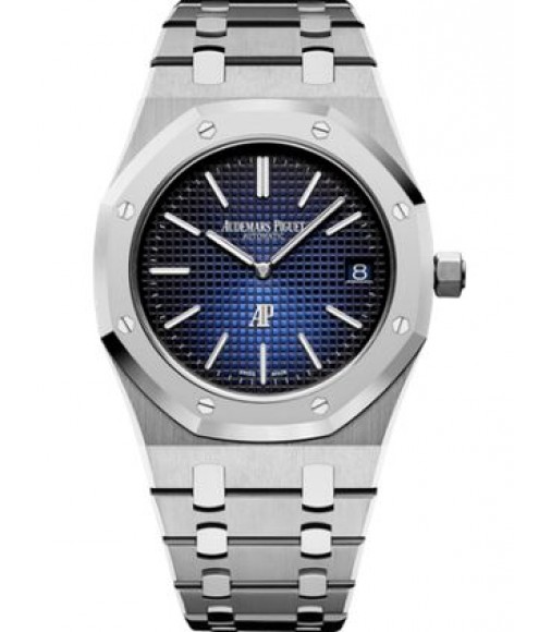 Replica Audemars Piguet Royal Oak Extra-Thin Titanium Platinum Blue 15202IP.OO.1240IP.01