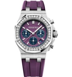 Replica Audemars Piguet Royal Oak OffShore 26231ST.ZZ.D075CA.01 Lady Chronograph Stainless Steel Plum Diamond