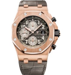 Replica Audemars Piguet Royal Oak Offshore 26470OR.OO.A125CR.01 Pink Gold Grey Alligator