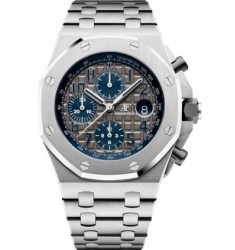 Replica Audemars Piguet Royal Oak OffShore 25721 Chronograph Titanium QE II Cup 26474TI.OO.1000TI.01