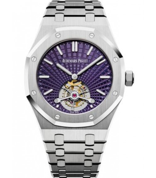 Replica Audemars Piguet Royal Oak Ultra Thin Tourbillon Stainless Steel Plum Evolutive 26522ST.OO.1220ST.01