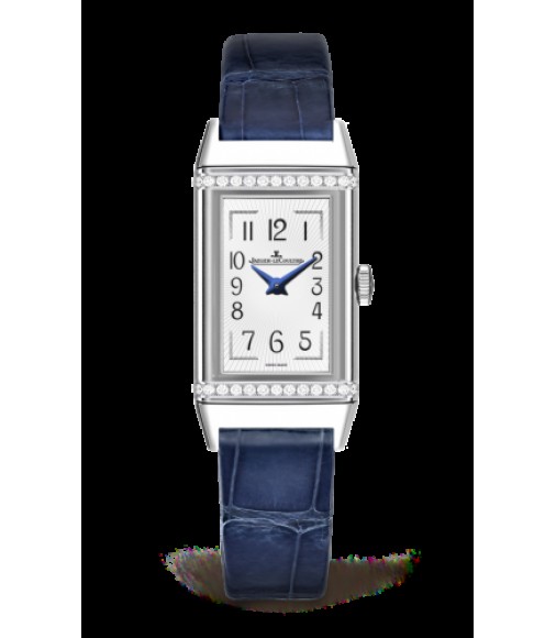 Jaeger LeCoultre Reverso Silver Dial Ladies Diamond Replica Watch