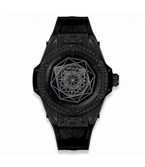 Replica Hublot Big Bang Sang Bleu All Black Pav&eacute 39mm 465.CS.1114.VR.1700.MXM18