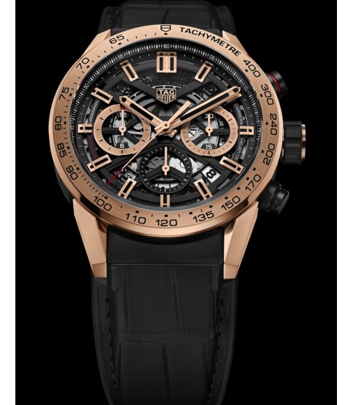 TAG Heuer CBG2051.FC6426 Carrera Calibre Heuer 02 43 Rose Gold/Alligator