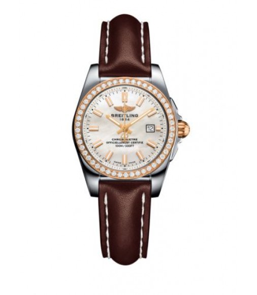 Breitling Galactic 29 Stainless Steel/Rose Gold/Diamond/Pearl/Calf (C7234853/A791/484X/A12BA.1)