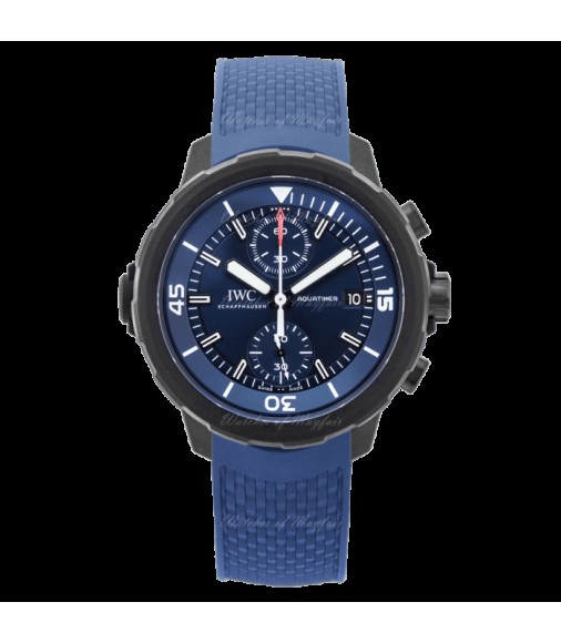 Replica IWC Aquatimer Chronograph Edition Laureus Sport for Good Blue Dial Automatic Self Wind IW379507 Mens WATCH