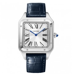 Fake Cartier Santos Dumont XL Steel & Silver Dial WSSA0032