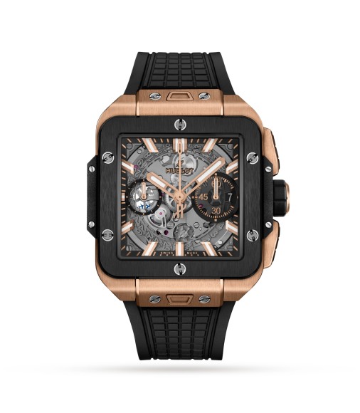 Hublot Square Bang Unico King Gold Ceramic 42mm Mens Watch 821.OM.0180.RX