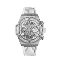 Hublot Big Bang Unicon Titanium White Diamonds 42mm Mens Watch 441.NE.2011.RW.1104