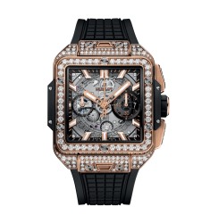 Hublot Square Bang Unico King Gold Pave 42mm 821.OX.0180.RX.1604