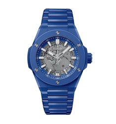 Hublot Big Bang Integrated Time Only Blue Indigo Ceramic 40mm Limited Edition Mens Watch Grey 456.EX.5129.EX