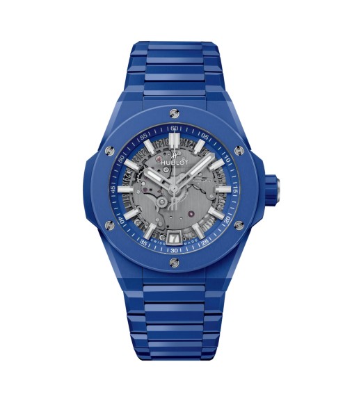 Hublot Big Bang Integrated Time Only Blue Indigo Ceramic 40mm Limited Edition Mens Watch Grey 456.EX.5129.EX