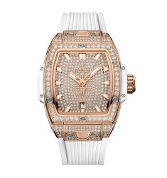 Hublot Spirit Of Big Bang King Gold White Full Pave 32mm Unisex Watch 682.OE.9000.RW.1604