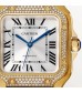 Cartier Santos De Cartier Watch Santos Watch Medium Mechanical Movement With Automatic Winding Leather Yellow Gold WJSA0013