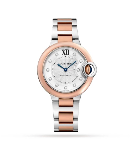 Cartier Ballon Bleu De Cartier Watch 33mm Mechanical Movement With Automatic Winding Steel Rose Gold W3BB0021