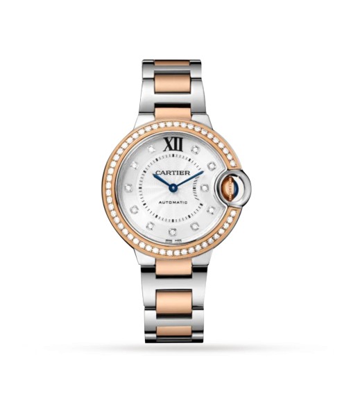 Cartier Ballon Bleu De Cartier Watch 33mm Mechanical Movement With Automatic Winding Steel Rose Gold W3BB0023