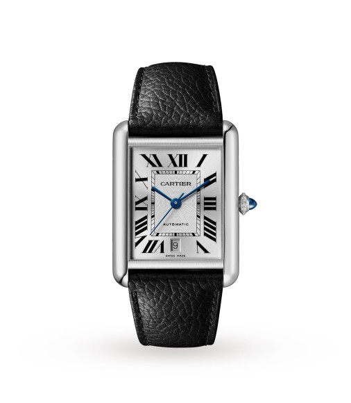 Cartier Tank Must Extra-Large Automatic Movement Steel Leather WSTA0040