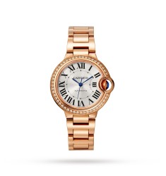 Cartier Ballon Bleu De Cartier Watch 33mm Mechanical Movement With Automatic Winding Rose Gold Diamonds WJBB0063