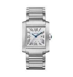 Cartier Tank Fran&ccedil;aise Watch Large Automatic Mechanical Movement Steel WSTA0067