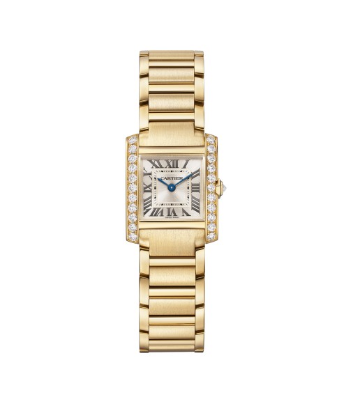 Cartier Tank Fran&ccedil;aise Watch Small Quartz Movement Yellow Gold Diamonds WJTA0039