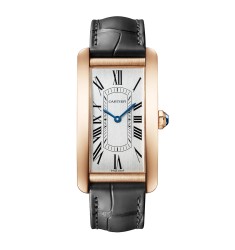 Cartier Tank Americaine Watch Large Automatic Movement Rose Gold Leather WGTA0134