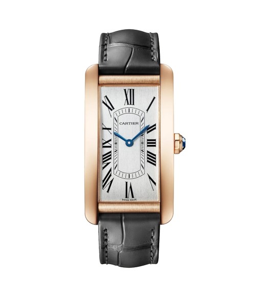 Cartier Tank Americaine Watch Large Automatic Movement Rose Gold Leather WGTA0134