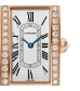 Cartier Tank Americaine Watch Small Quartz Movement Rose Gold Leather WJTA0042