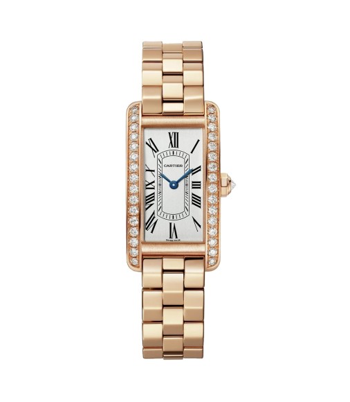 Cartier Tank Americaine Watch Small Quartz Movement Rose Gold WJTA0044