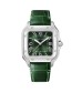 Cartier Santos de Cartier Watch Medium Steel Automatic Interchangeable Leather Strap WSSA0061