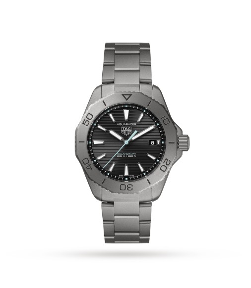 TAG Heuer Aquaracer Professional 200 Solargraph 40mm Mens Watch Titanium WBP1180.BF0000