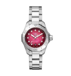 TAG Heuer Aquaracer Professional 200 Date 30mm Ladies Watch Red WBP2414.BA0622