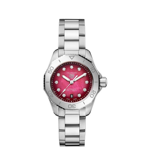 TAG Heuer Aquaracer Professional 200 Date 30mm Ladies Watch Red WBP2414.BA0622