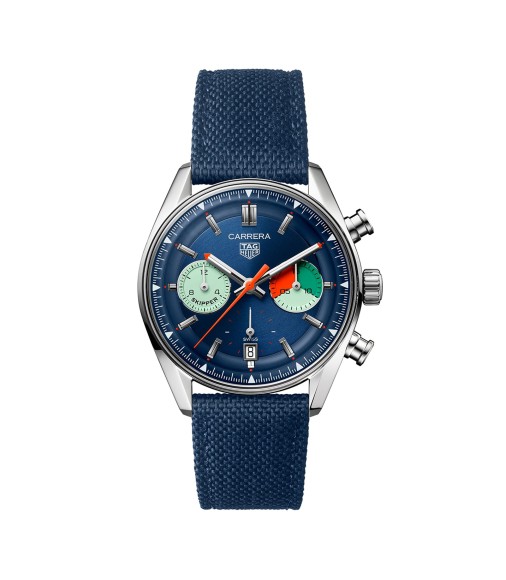 TAG Heuer Carrera Chronograph Skipper 39mm Mens Watch Blue CBS2213.FN6002