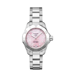 TAG Heuer Aquaracer 30mm Ladies Watch Strawberry Pink The Watches Of Switzerland Group Exclusive WBP2416.BA0622