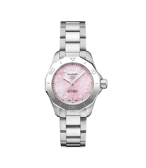 TAG Heuer Aquaracer 30mm Ladies Watch Strawberry Pink The Watches Of Switzerland Group Exclusive WBP2416.BA0622