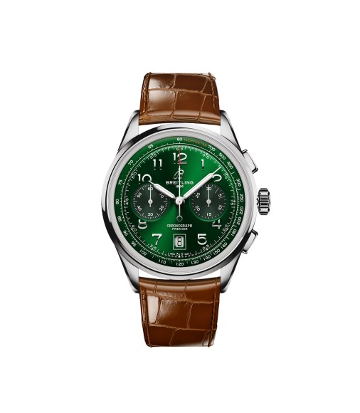 Breitling Premier B01 Chronograph 42mm Mens Watch Green AB0145371L1P1