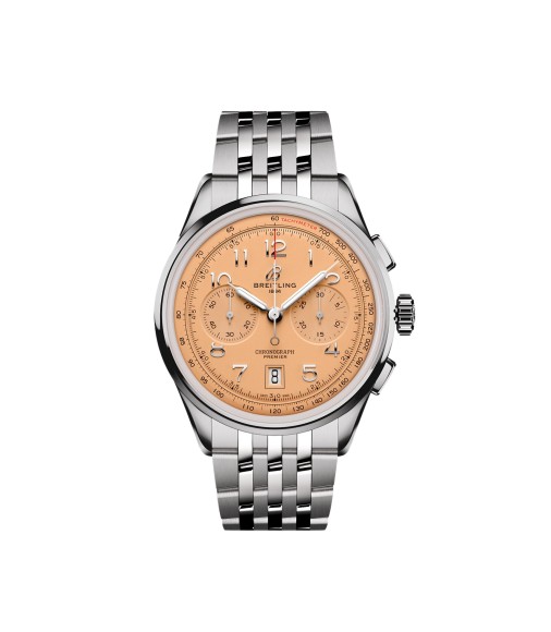 Breitling Premier B01 Chronograph 42mm Mens Watch Copper Stainless Steel AB0145331K1A1