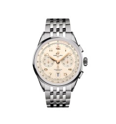 Breitling Premier B01 Chronograph 42mm Mens Watch Cream Stainless Steel AB0145211G1A1
