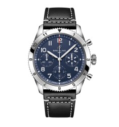 Breitling Classic AVI Chronograph 42 Tribute to Vought F4U Corsair Leather Strap Watch A233801A1C1X1