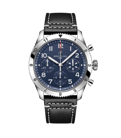 Breitling Classic AVI Chronograph 42 Tribute to Vought F4U Corsair Leather Strap Watch A233801A1C1X1