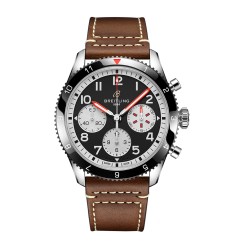 Breitling Classic AVI Chronograph 42 Mosquito Leather Strap Watch Y233801A1B1X1