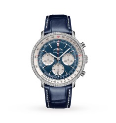 Breitling Navitimer Chronograph 41mm Mens Watch White Eyed Blue Dial AB0139631C1P1