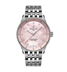 Breitling Navitimer 32mm Ladies Watch Pink Mother Of Pearl A77320D91K1A1