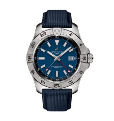 Breitling Avenger Automatic GMT 44mm Mens Watch Blue Leather A32320101C1X1