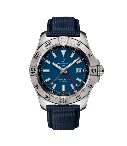 Breitling Avenger Automatic GMT 44mm Mens Watch Blue Leather A32320101C1X1