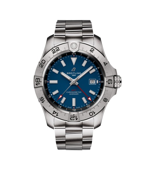 Breitling Avenger Automatic GMT 44mm Mens Watch Blue Stainless Steel A32320101C1A1