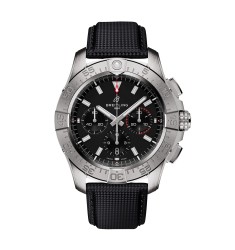 Breitling Avenger Chronograph B01 44mm Mens Watch Black Leather AB0147101B1X1