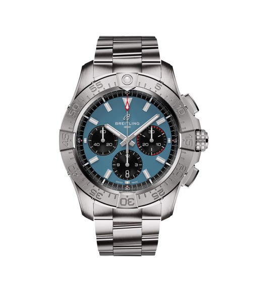 Breitling Avenger Chronograph B01 44mm Mens Watch Blue Stainless Steel AB0147101C1A1