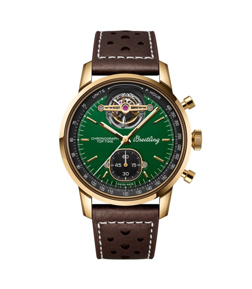 Breitling Top Time B21 Ford Mustang Tourbillon 42mm Mens Watch Green NB21251A1L1X1