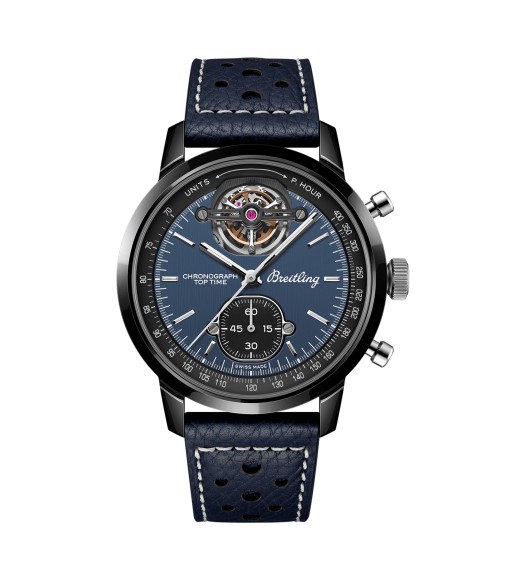 Breitling Top Time B21 Shelby Cobra Tourbillon 42mm Mens Watch Blue SB21251A1C1X1